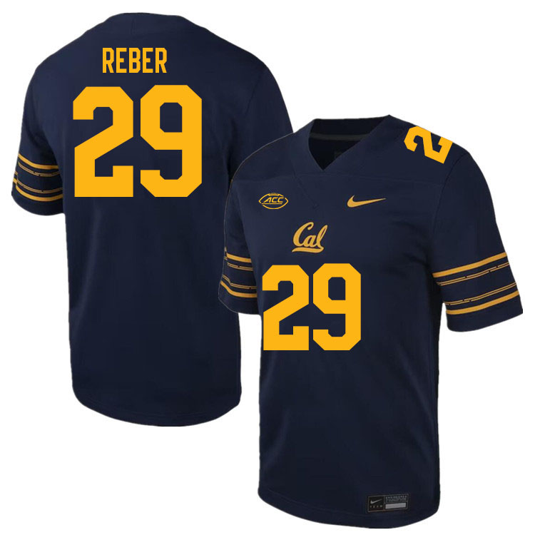 California Golden Bears #29 Myles Reber ACC Conference College Football Jerseys Stitched Sale-Navy